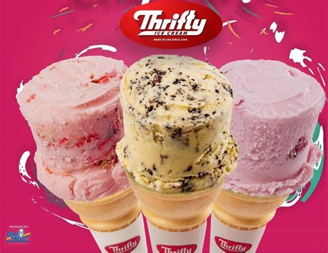 Thrifty ice cream - thrifty uses a unique ice cream scooper, which scoops up a huge chunk of ice cream each time, so a single actually looks (and feels) like a double. …